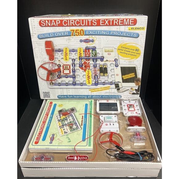 Snap Circuits Extreme SC-750 750 Computer Interface Projects STEM 99% Complete - Picture 2 of 15